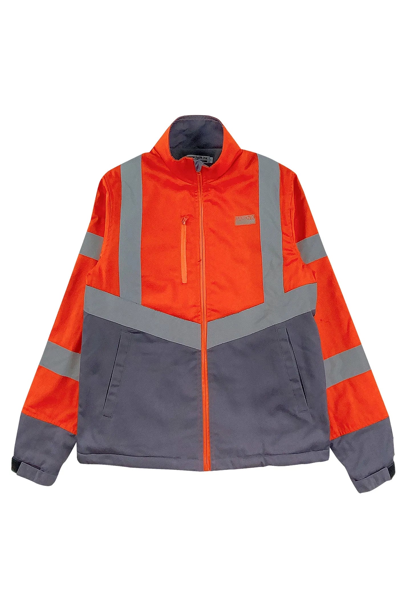 訂製長袖撞色反光帶外套 反光帶工業制服 D410