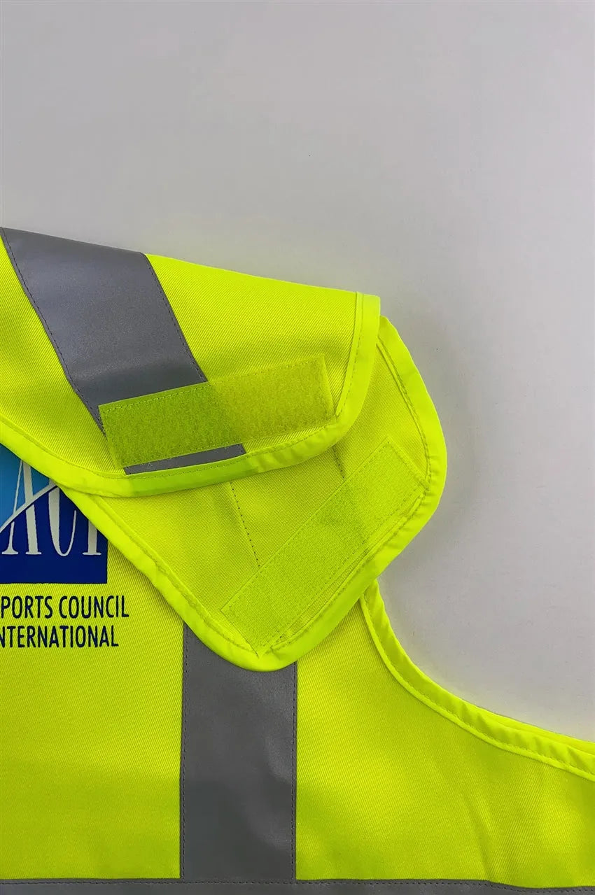 訂製螢光黃反光背心 制定反光帶工業制服背心 D380