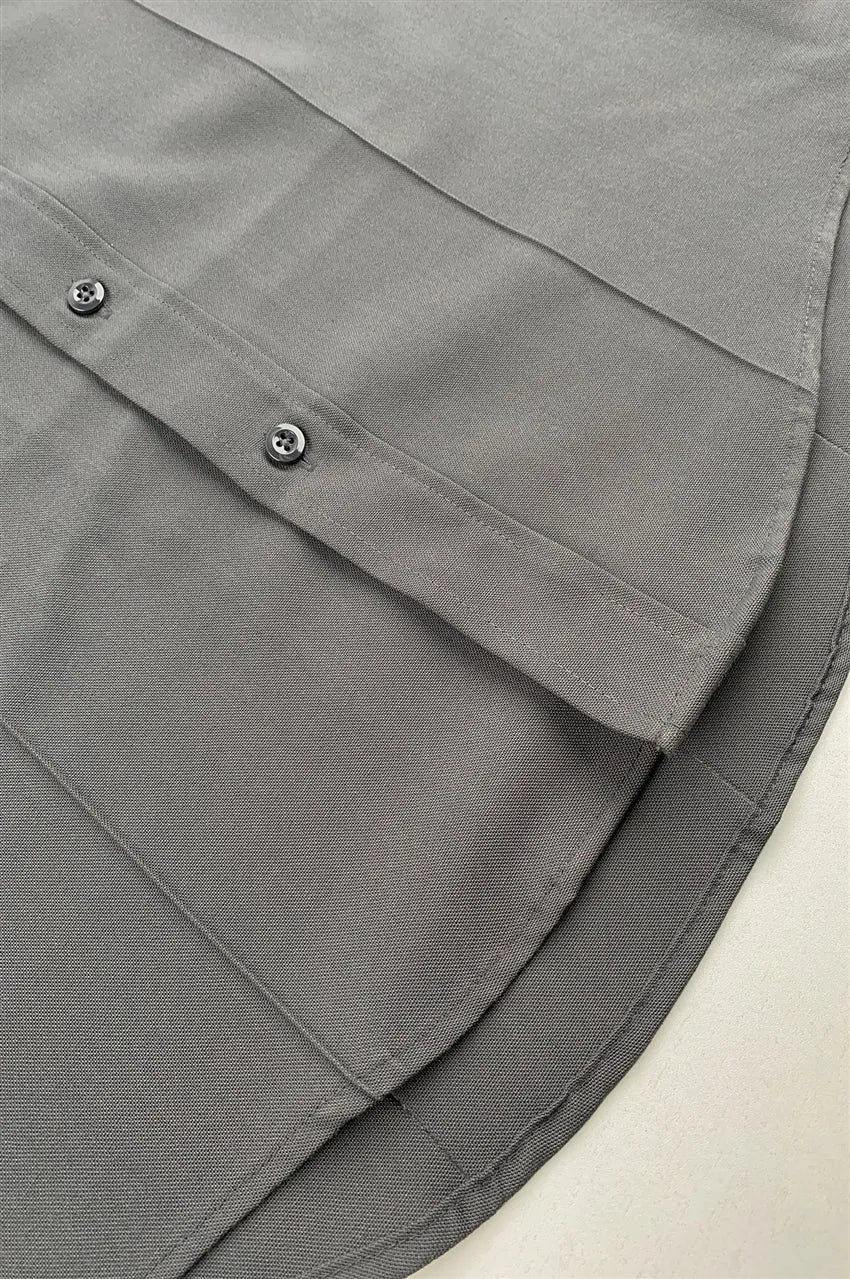 設計純色灰色女裝工業制服 訂製修身修腰工業制服 D385