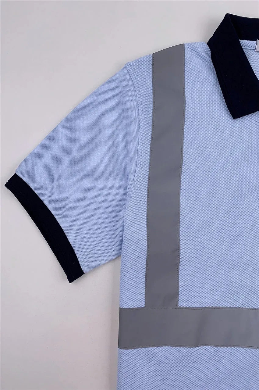 大量訂購藍色短袖Polo恤工業制服 D377