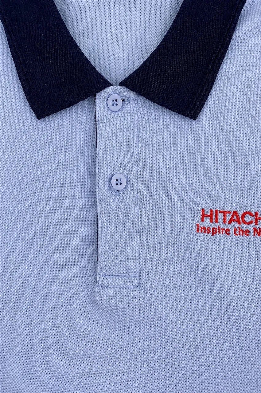 大量訂購藍色短袖Polo恤工業制服 D377