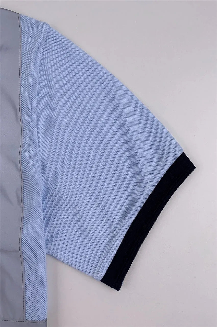 大量訂購藍色短袖Polo恤工業制服 D377