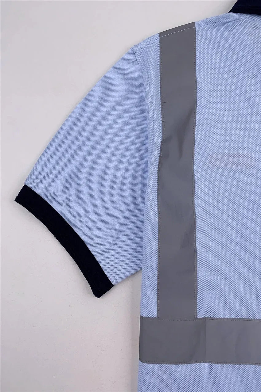 大量訂購藍色短袖Polo恤工業制服 D377