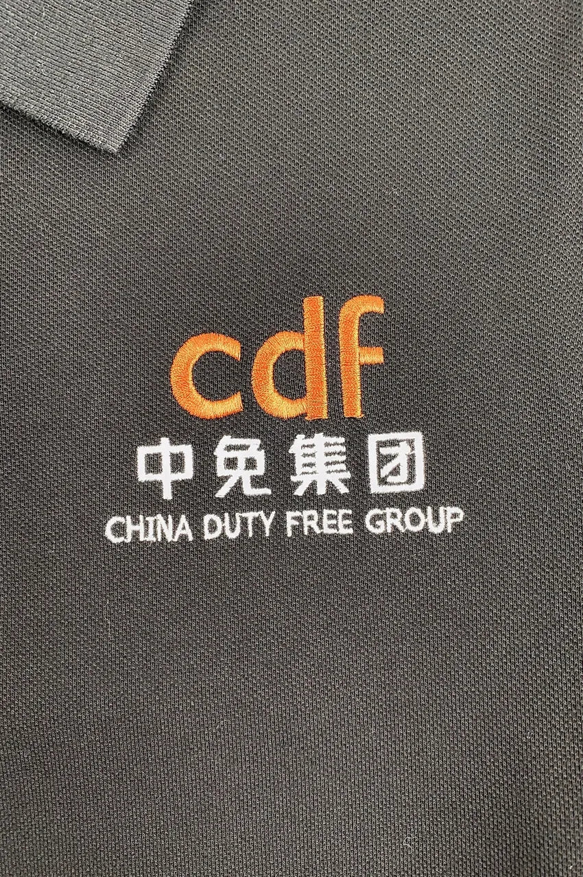 訂購黑色短袖反光polo恤 訂製繡花LOGO D379
