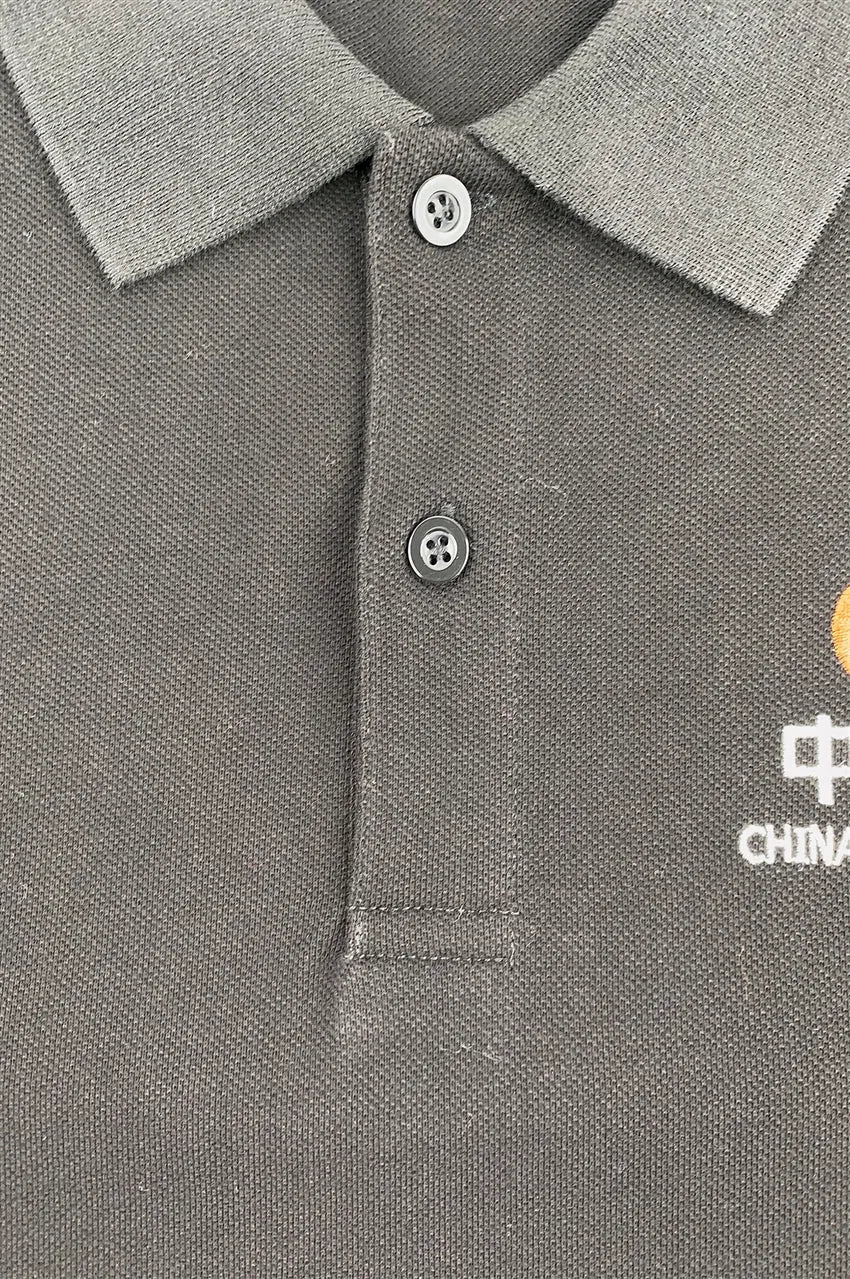 訂購黑色短袖反光polo恤 訂製繡花LOGO D379