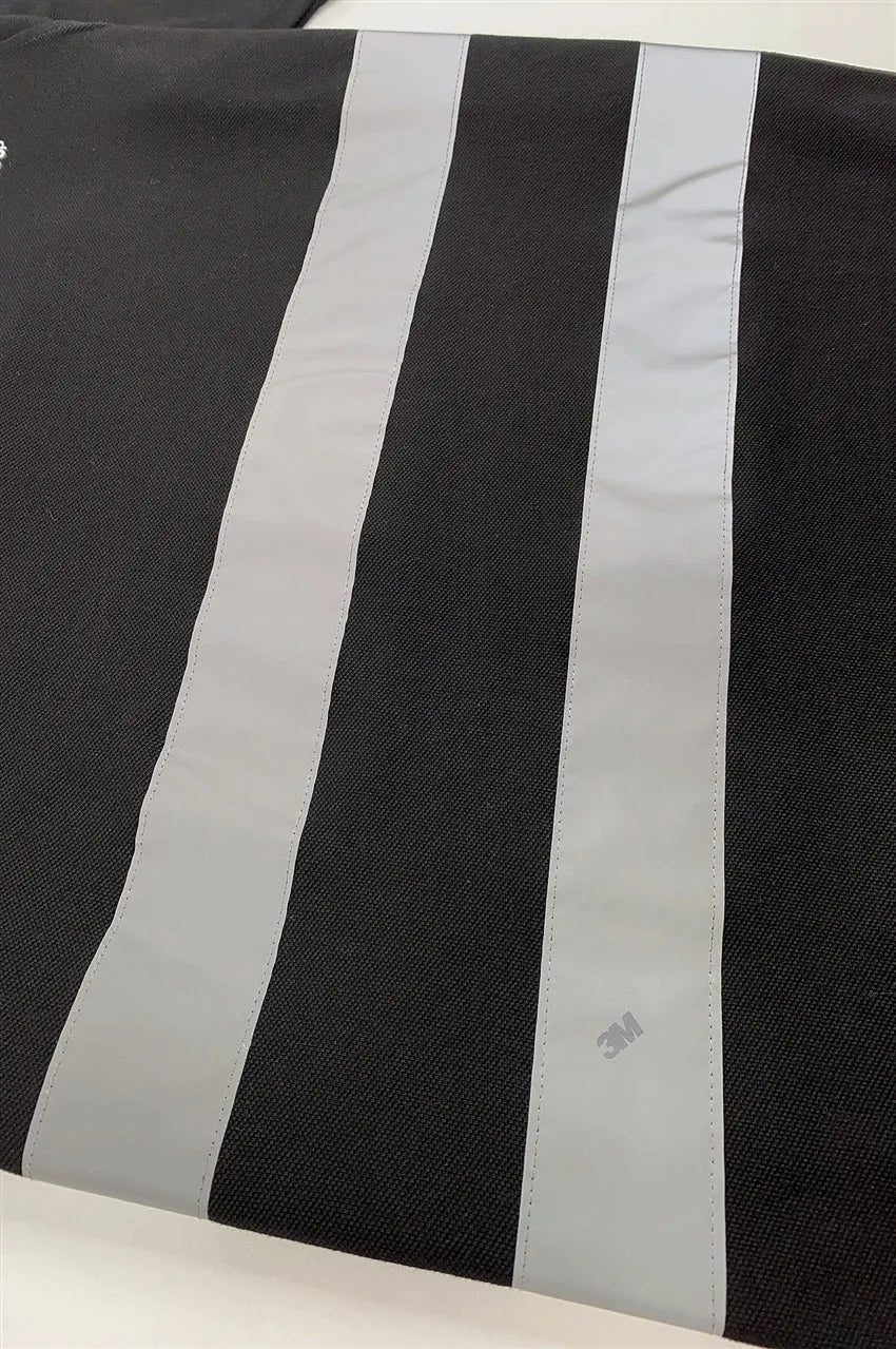 訂購黑色短袖反光polo恤 訂製繡花LOGO D379
