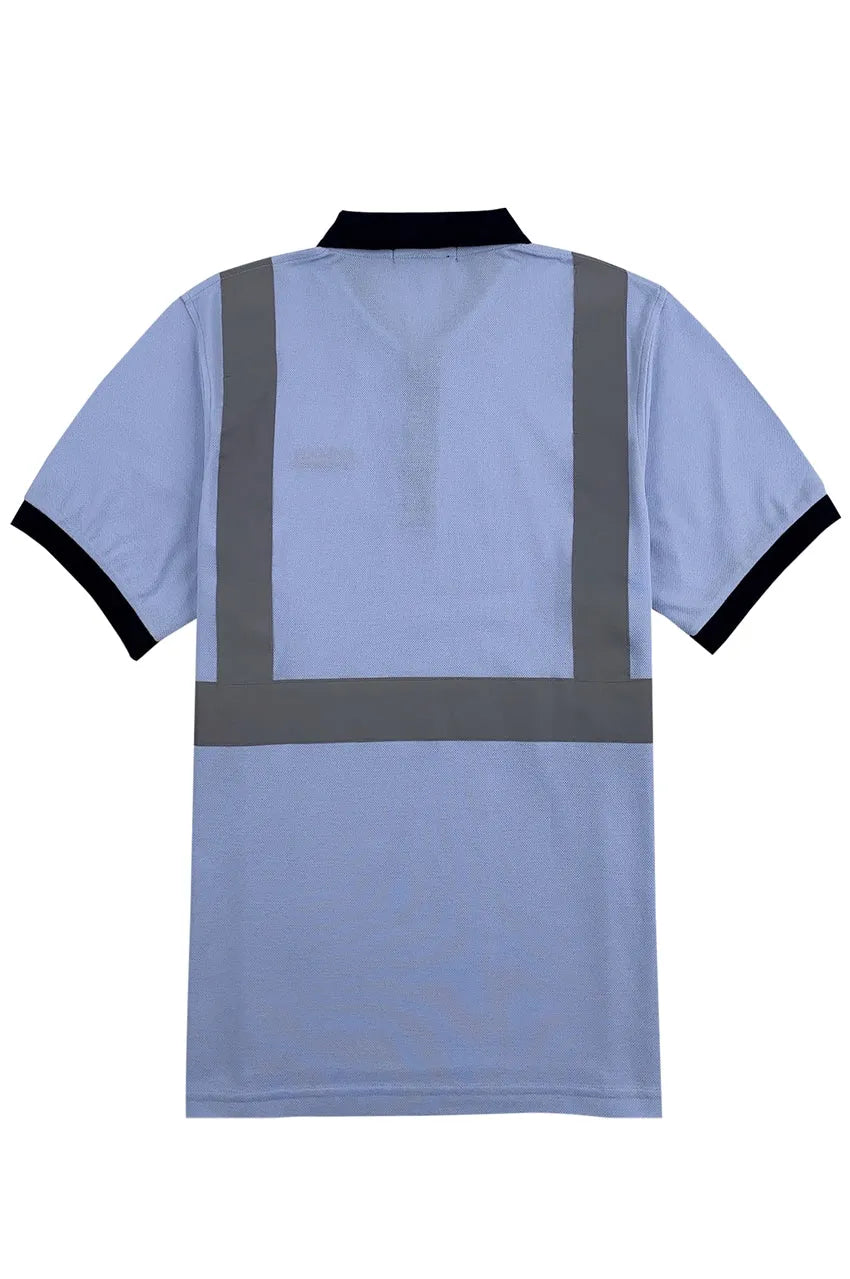 大量訂購藍色短袖Polo恤工業制服 D377