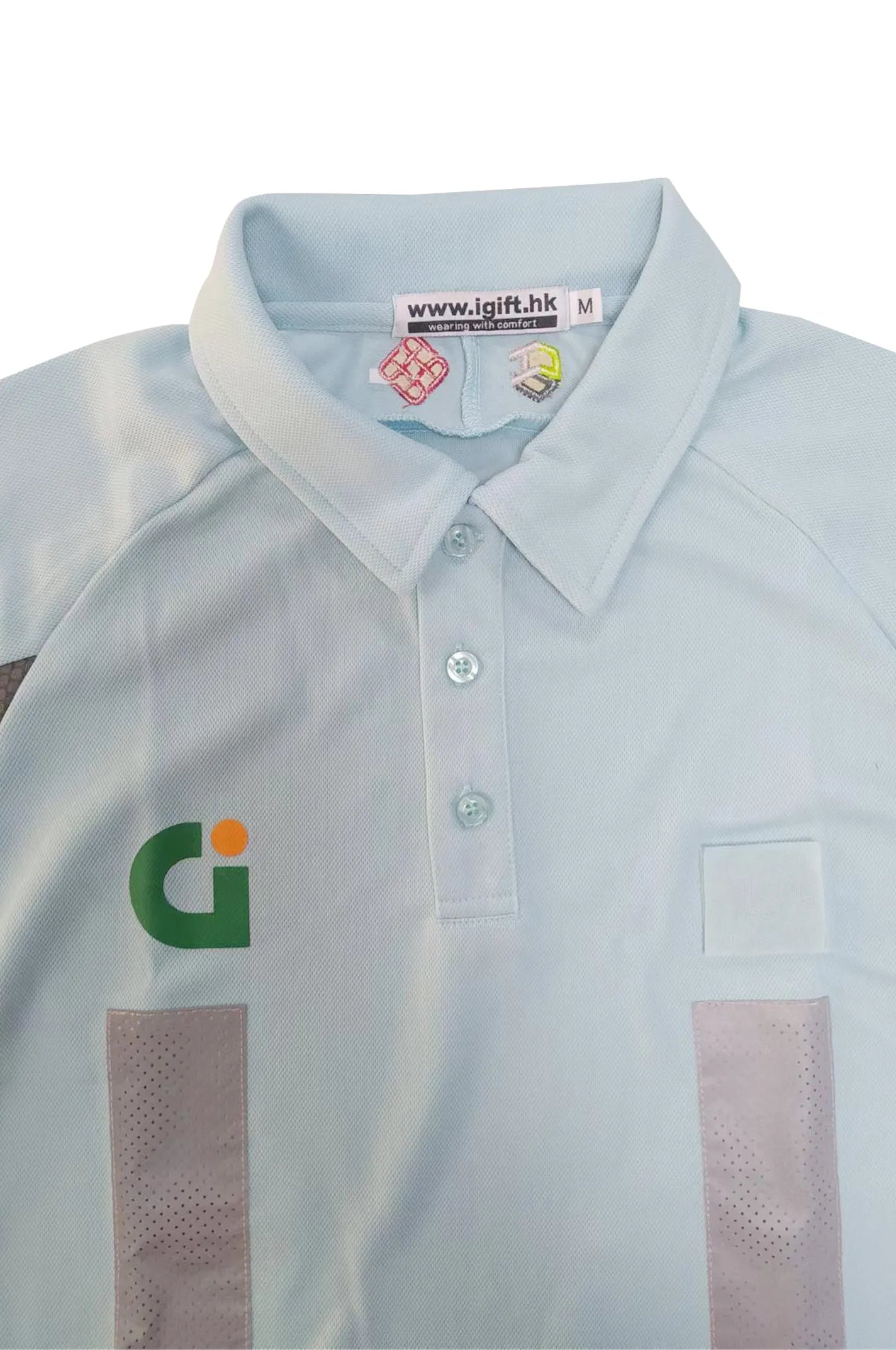 澳門 勞工局 同款 CIC 抗熱服淺藍色灰色短袖反領Polo恤衫 D399