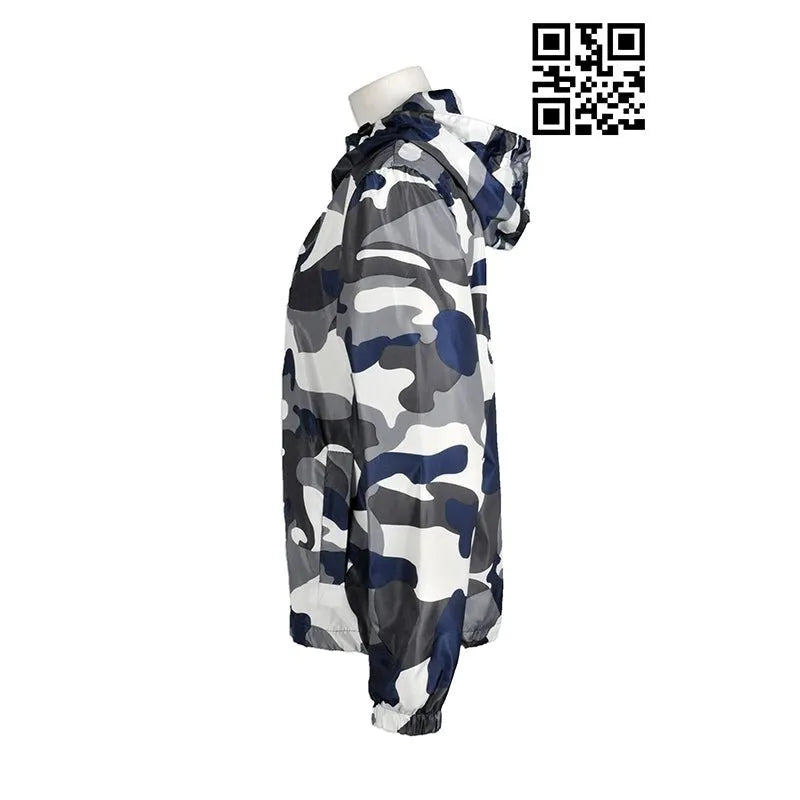 J464 訂製迷彩服防曬外套 男女潮棒球服 休閒運動風衣 訂造夾克薄風衣外套 風褸外套批發 - iGift 澳門一站式制服供應