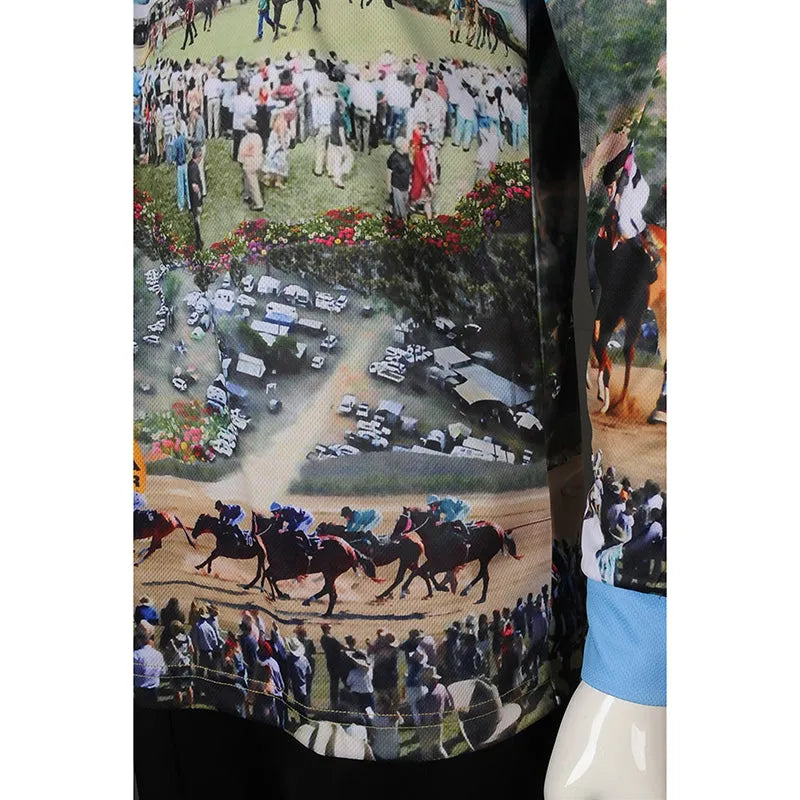 T996 訂購熱升華 長袖 印花 Logo 拼色 撞色 馬術 比賽 賽馬比賽 活動衫 熱升華生產商