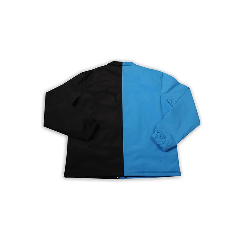 訂製兩色撞色繡花啪鈕翻領風褸外套 J879 -訂做