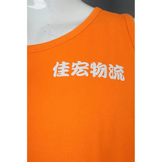 澳門 設計背心T恤橙色無袖男裝物流公司訂製 logo 背心T恤專門店 VT232