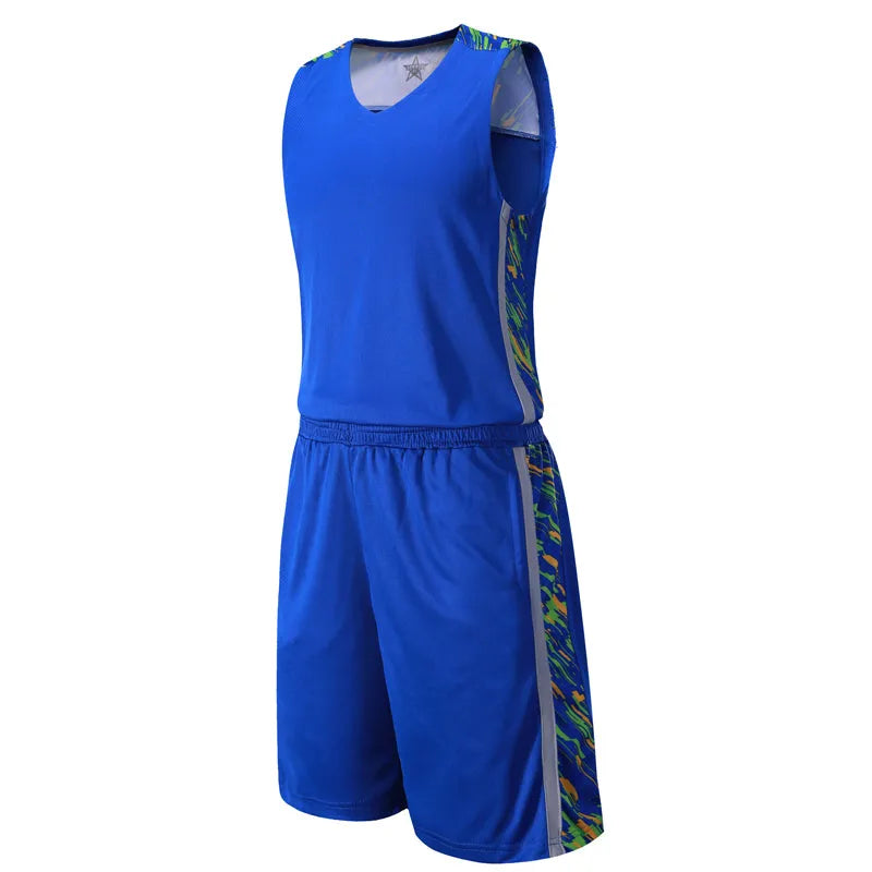 訂購團隊籃球服 設計速乾拼色籃球服套裝中心 13-3022