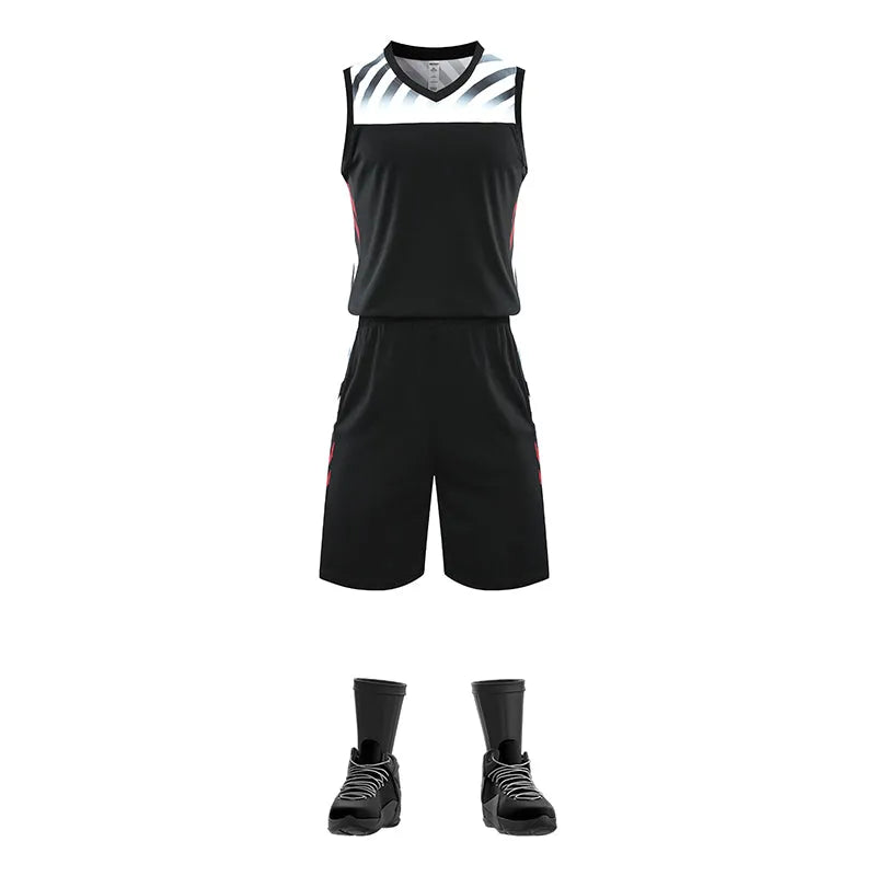 訂做訓練籃球運動套裝 自訂印花貼布籃球服專門店 GB7-840