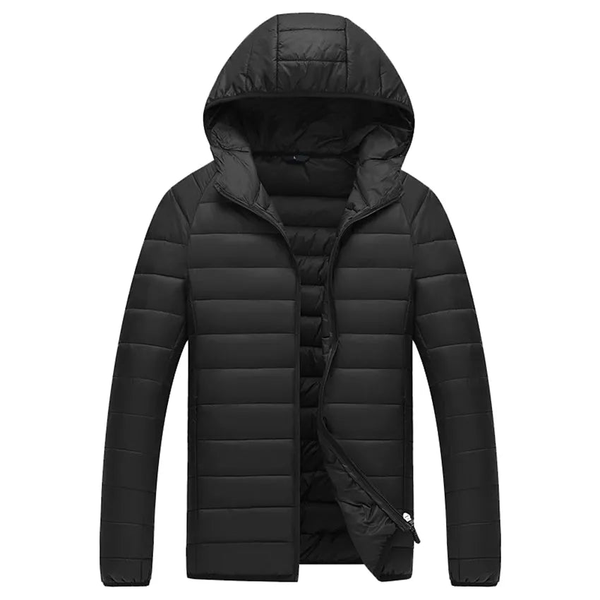 訂做團體羽絨服 設計連帽隱形拉鏈長袖羽絨服中心 Z21-A18005