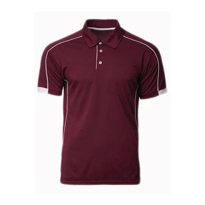 訂購男女POLO衫 製造運動Polo衫 Polo恤製衣廠 撞色橫條白色 SKP006 MY-PrintLF CRP1500 -訂做