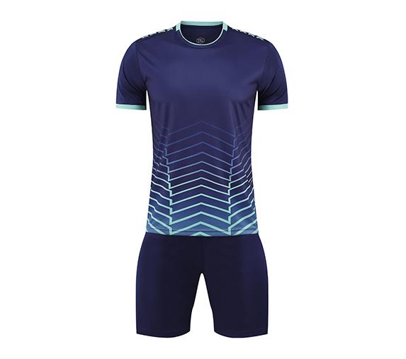 訂做圓領足球運動服 設計印花比賽足球服套裝供應商 GY3-62