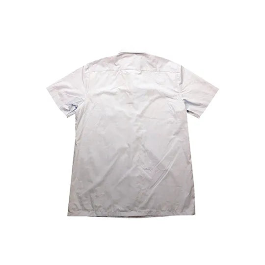 澳門 訂製短袖淺藍色襯衫平紋恤衫布標準領管家部龜背設計 R346