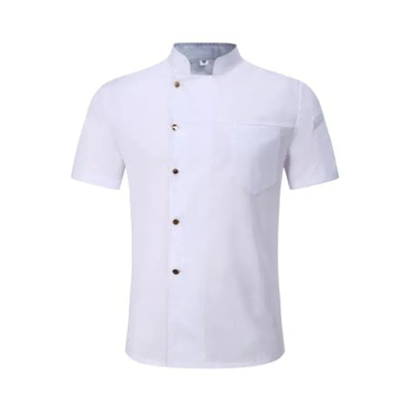 訂製單排釦短袖廚師服 B02-C0201002 -訂做