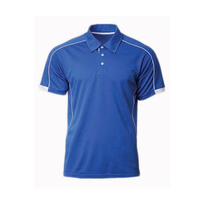 訂購男女POLO衫 製造運動Polo衫 Polo恤製衣廠 撞色橫條白色 SKP006 MY-PrintLF CRP1500 -訂做