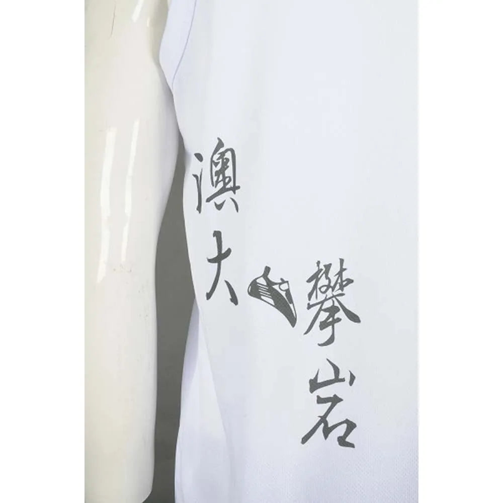 VT224 訂做男裝圓領背心 運動背心T恤 澳門大學 攀岩 攀石 團隊 背心T恤供應商 白色