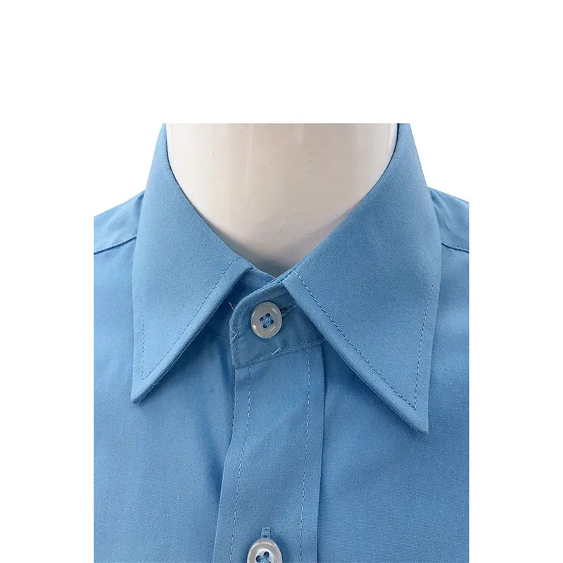 SE066 訂造標準領純色襯衫 設計大廈工作人員制服 純色襯衫 大廈人員制服 保安行業 工廠 保安