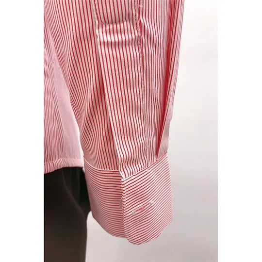 澳門 量身訂作條紋正裝襯衫銀行制服 設計襯衫領 R342