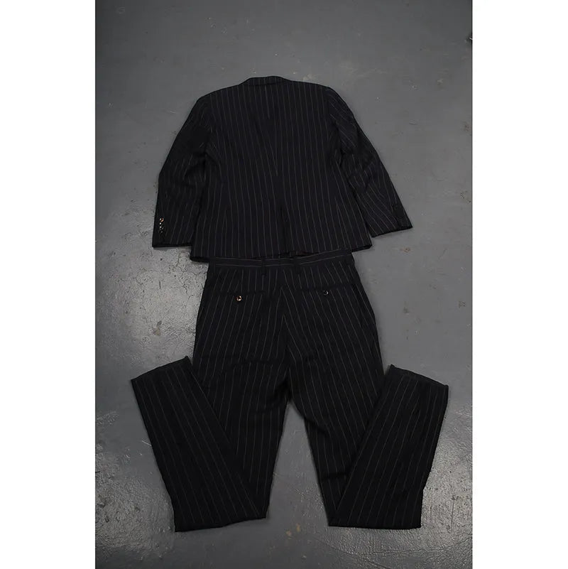 訂製條紋團體瘦身西裝套裝 BS362