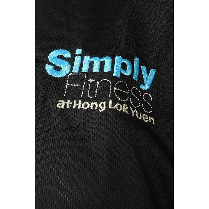 訂造物業管理會所黑色短袖Polo恤 P1286