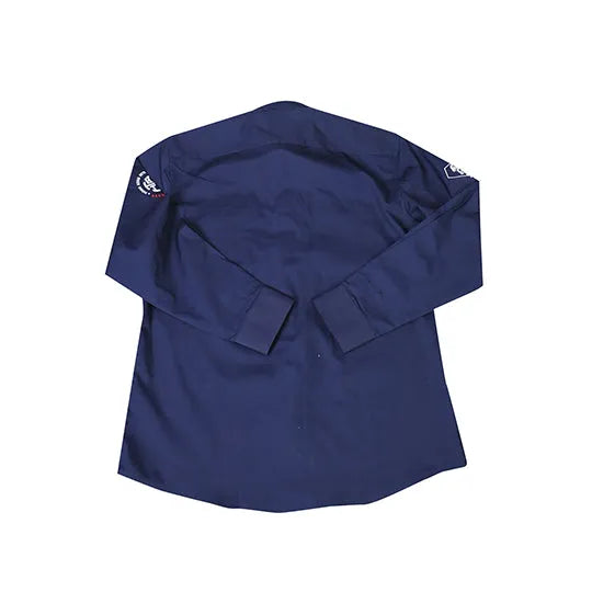 澳門 度身訂造深藍色恤衫 公司制服訂製印花logo白色紐扣polo恤衫 R334