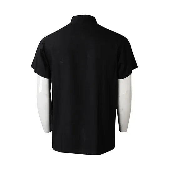 澳門 短袖淨色男裝恤衫訂製職業翻領恤100%Viscose 懸垂感 R337