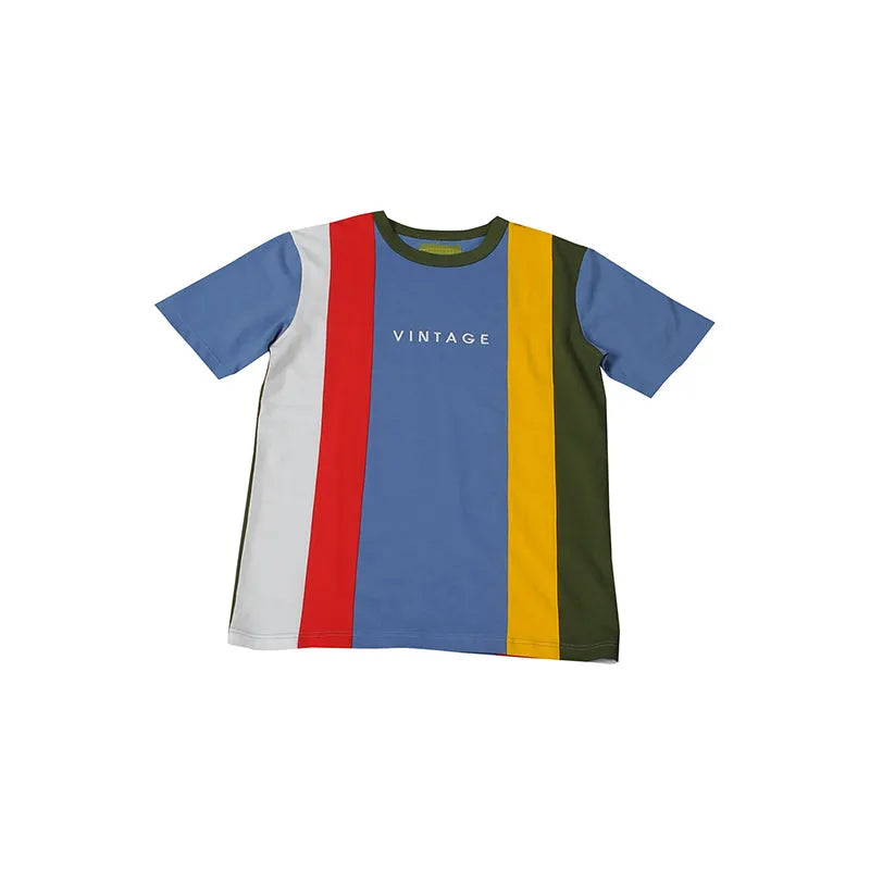 訂造短袖T恤 班衫撞色間條制服店 T1039
