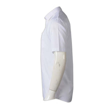 將圖片載入圖庫檢視器 R323 製造男裝短袖恤衫 設計淨色恤衫 恤衫製服公司 白色晴條 40%滌 60%棉
