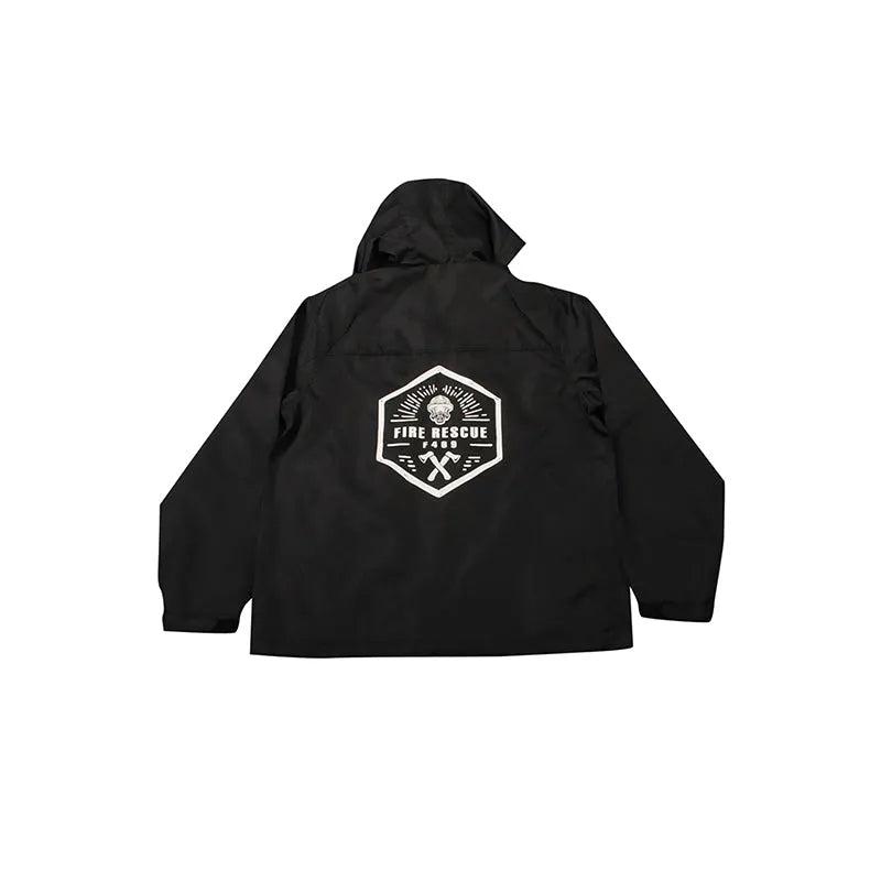 訂做行山連衣帽印花LOGO防風風褸 拉鏈袋口 J887 -訂做