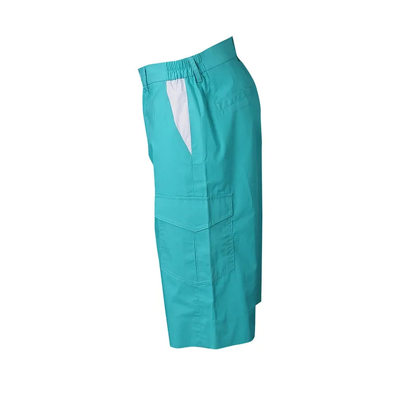 SU292 製造男裝淨色校服 訂製短褲校服 校服專營 100棉 湖藍色 新加坡