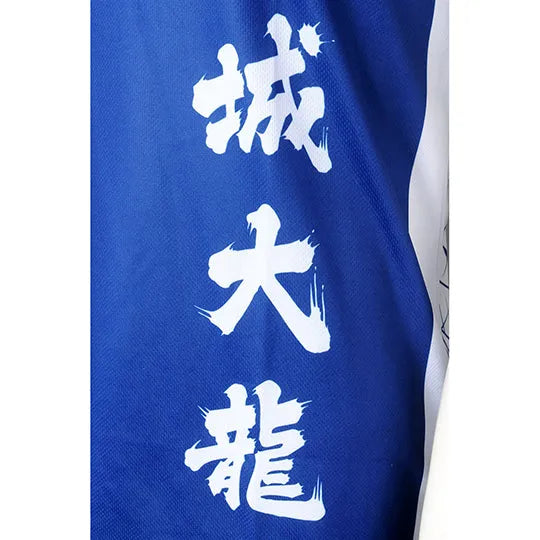 大量訂製男裝背心T恤 時尚設計工字背黑邊藍色熱升華龍舟TEE VT237