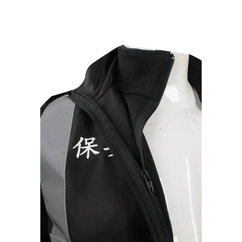 SE057 設計兩件套保安風褸 訂購反光帶保安制服 業主立案法團 製作魔術貼設計保安風褸 波浪領 保安制服製造商