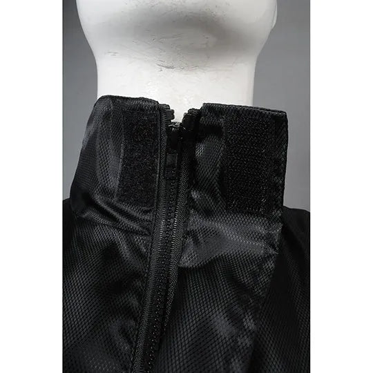 澳門 製作黑色背心外套車隊 銀色印花logo背心外套製服公司 V198