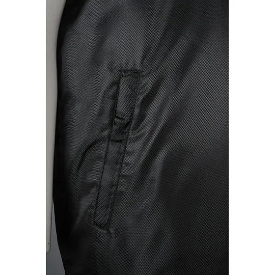 澳門 製作黑色背心外套車隊 銀色印花logo背心外套製服公司 V198