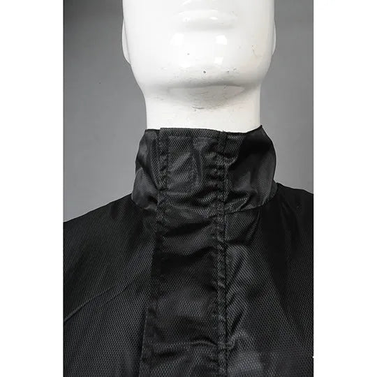 澳門 製作黑色背心外套車隊 銀色印花logo背心外套製服公司 V198