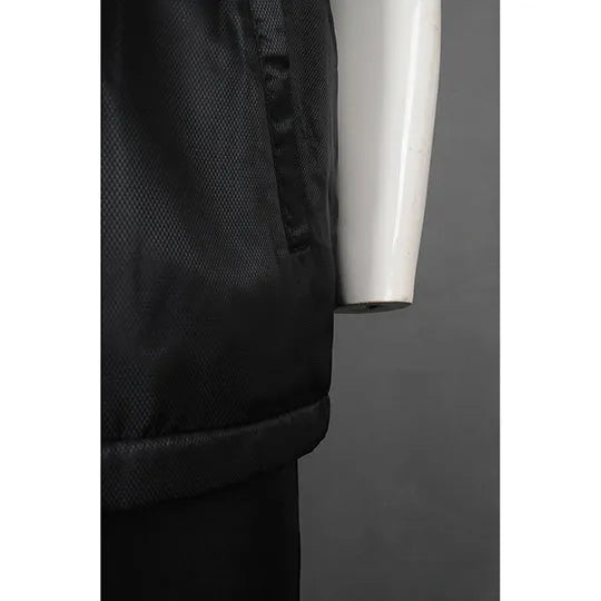 澳門 製作黑色背心外套車隊 銀色印花logo背心外套製服公司 V198