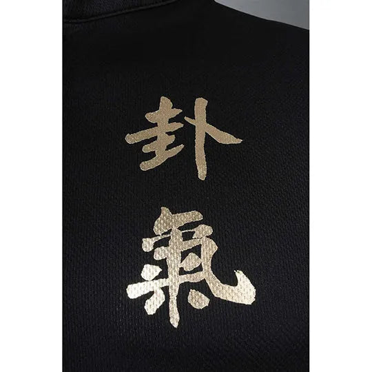 澳門 製作運動衫 黑色立領運動衫吸排網眼布中式唐裝企領功夫衫 W212
