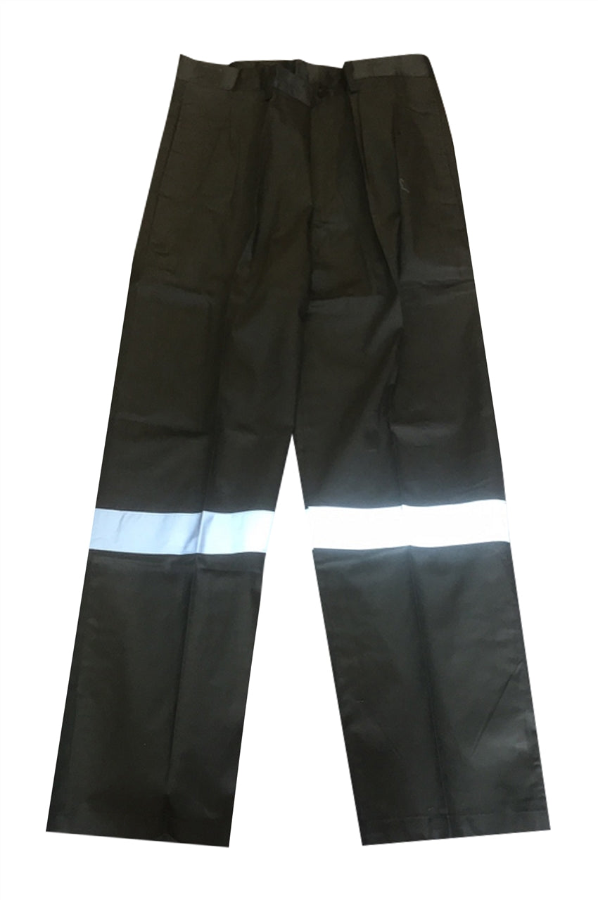 設計黑色反光條工人長褲  訂前後幅褲反光條 銀色反光帶 設計工人褲生廠商  HK-Galaxy-011