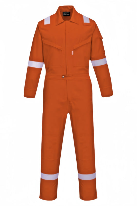 [訂製高性能款工作阻燃連體服]｜炫目橙色反光防護｜專業戶外工作必備   SKWK254