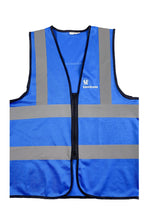 將圖片載入圖庫檢視器 網上下單訂購藍色工業背心外套 設計印花LOGO工程外套   D376
