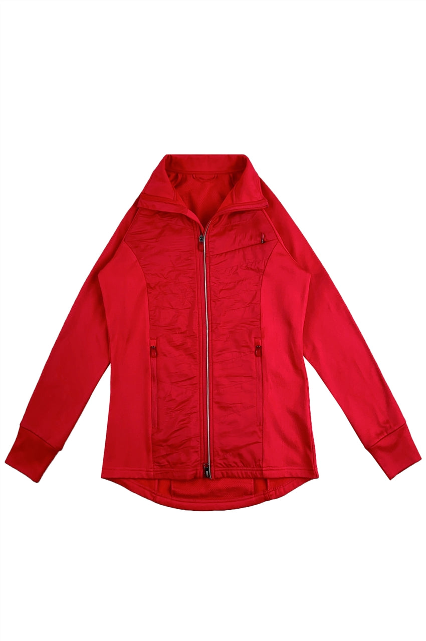 訂製紅色純色風褸外套      設計多袋風褸外套設計  J1010