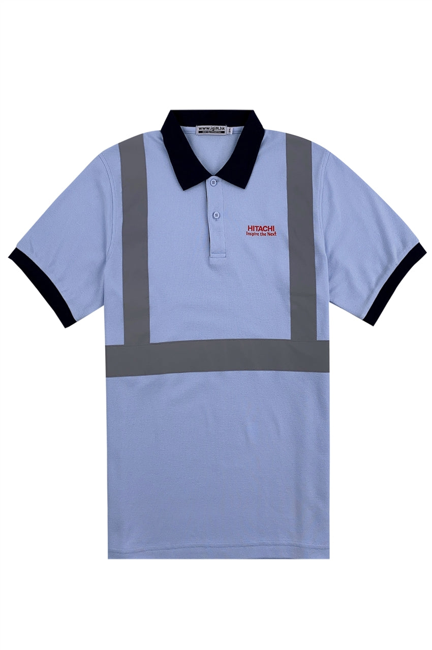 大量訂購藍色短袖Polo恤工業制服  D377