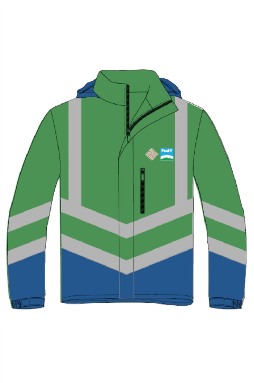 設計男裝直袖長袖開胸風褸    訂製綠色撞色藍色風褸外套 D423