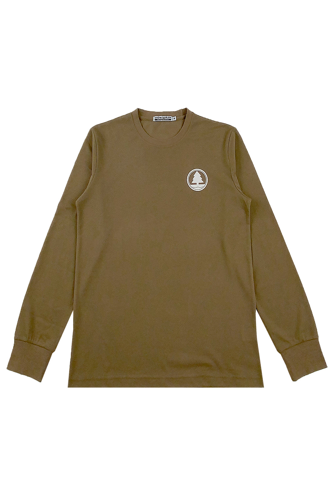 訂製軍綠色長袖T恤  圓領T恤設計  T1123