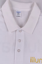 將圖片載入圖庫檢視器 網上下單訂購男裝短袖Polo恤   團體白色金色LOGO  P1556
